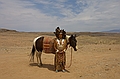 Navajo Indian earning a buck at the Four Corners - reeked of marijuana