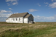 Old school house near Scotts Bluff, Nebraska.